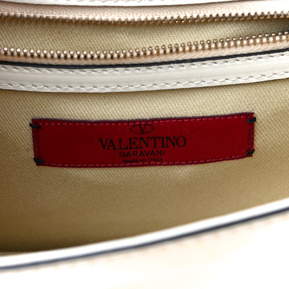 Valentino Garavani Patent Small Glam Lock Rockstud Flap Ivory 5 of 13