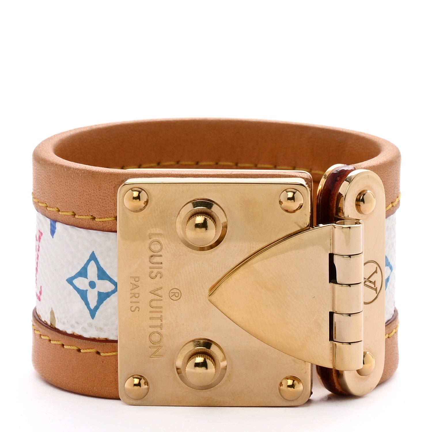 Louis Vuitton Monogram Multicolor S Lock Bracelet White 1 of 6