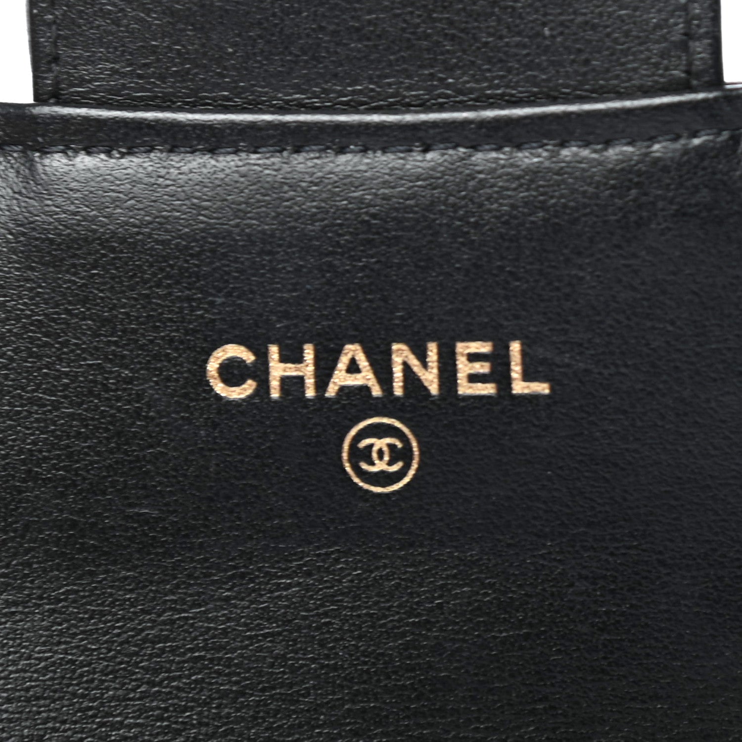 Chanel Crumpled Calfskin Chevron Quilted Reissue Card Holder Black 6 of 8