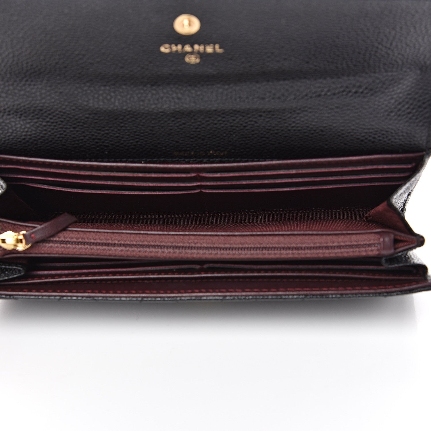 Chanel Caviar Quilted Large Gusset Flap Wallet Black 4 of 9