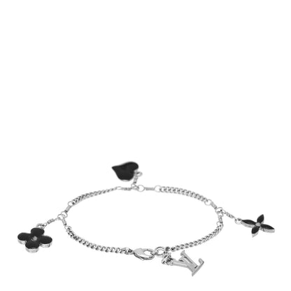 Louis Vuitton Sweet Monogram Charm Bracelet Silver Black 2 of 3