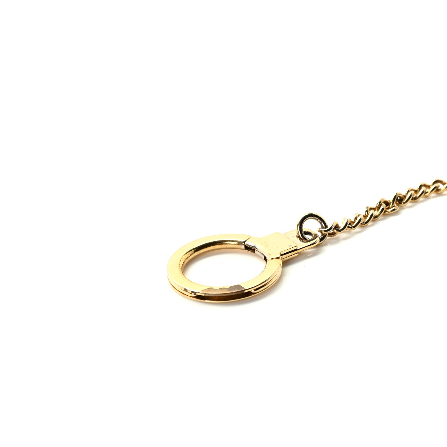 Louis Vuitton Metal Pochette Extender Key Ring Chain Gold 3 of 4