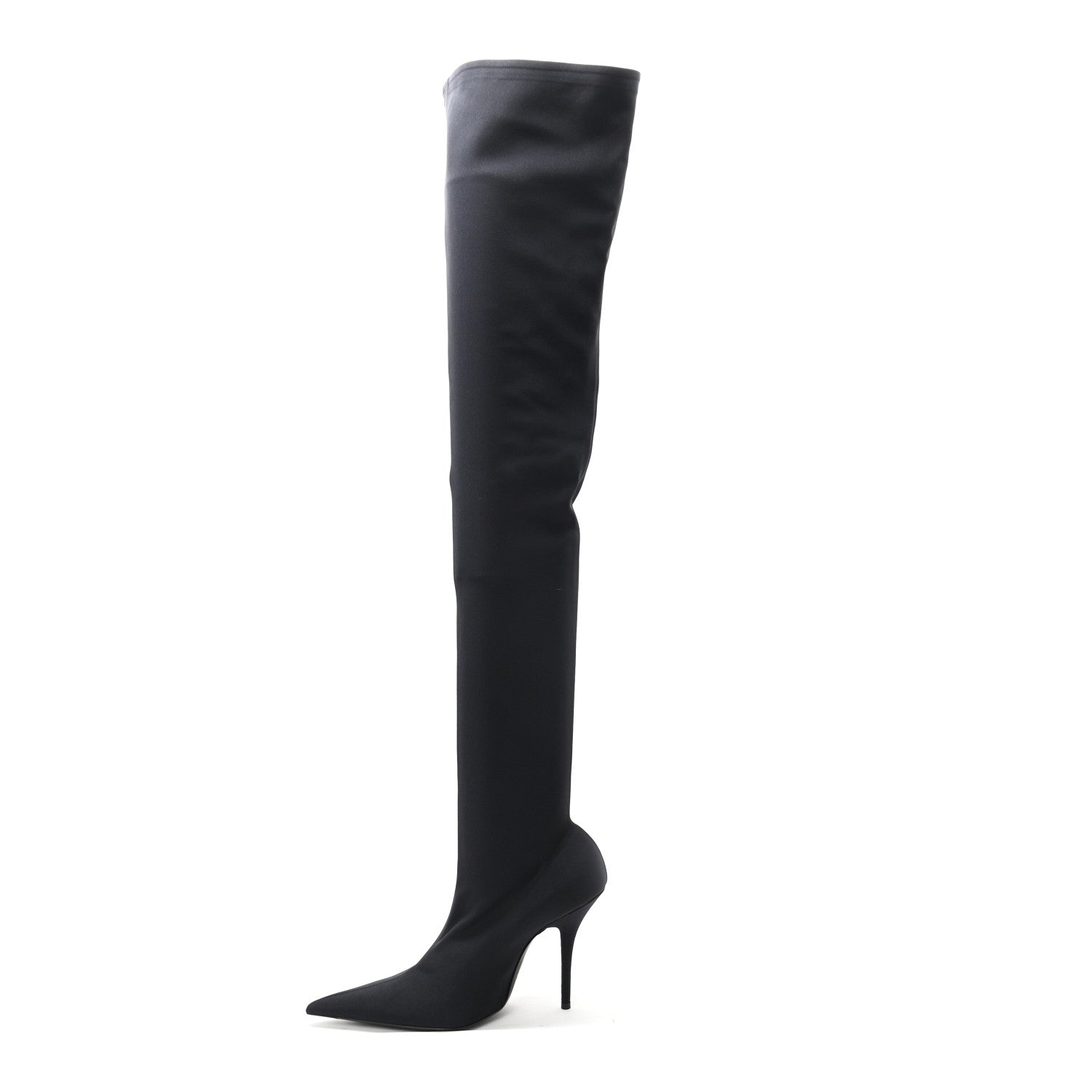 Balenciaga Spandex Pointed Toe Knife Thigh High Boots 40 Black 1 of 6