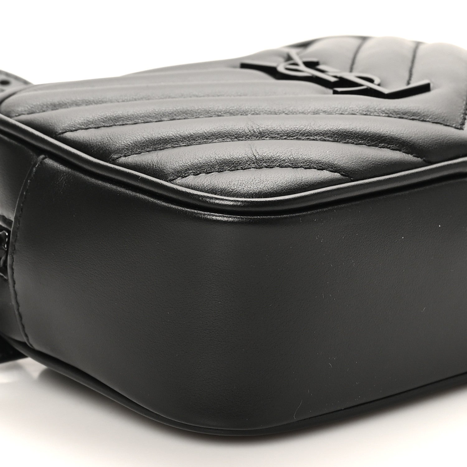 Saint Laurent Calfskin Matelasse Monogram Lou Belt Bag Black 9 of 10