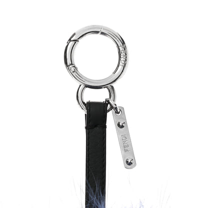 Fendi Fox Mink Rabbit Fur Vitello Flamingo Kooky Monster Bag Bug Charm Cassis Black Multicolor 3 of 3