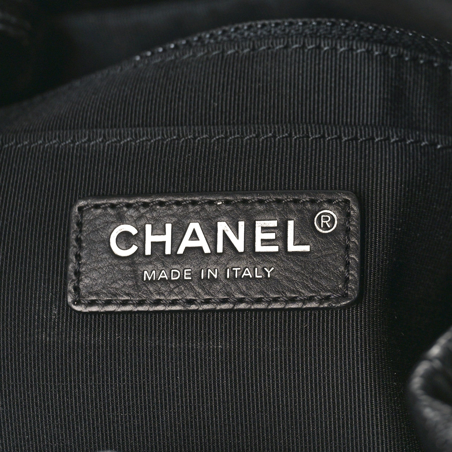 Chanel Grained Calfskin Quilted Medium CC Chain Bucket Drawstring Bag Black 6 of 8