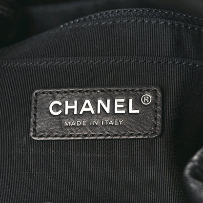 Chanel Grained Calfskin Quilted Medium CC Chain Bucket Drawstring Bag Black 6 of 8