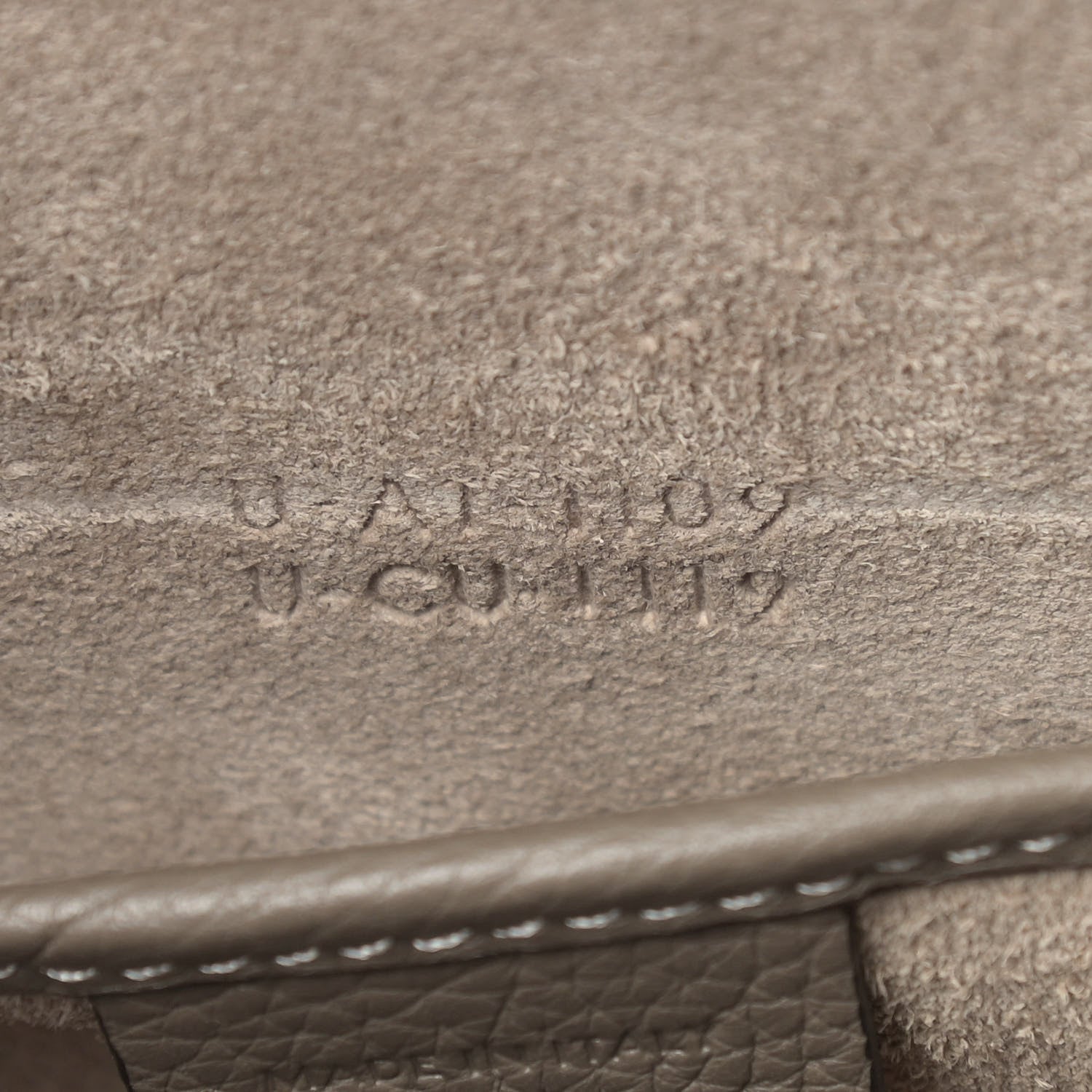 Celine Drummed Calfskin Nano Luggage Souris 8 of 11