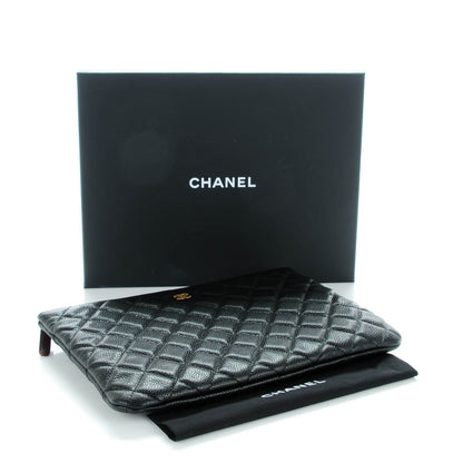 Chanel Caviar Quilted Medium Cosmetic Case Black 4 of 7