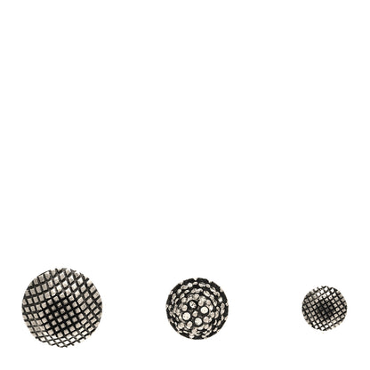 Balenciaga Cagole Set of 3 Mismatched Earrings Antique Silver 1 of 4