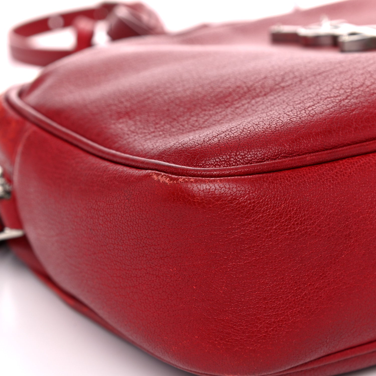 Saint Laurent Lambskin Monogram Lou Camera Bag Eros Red 8 of 23