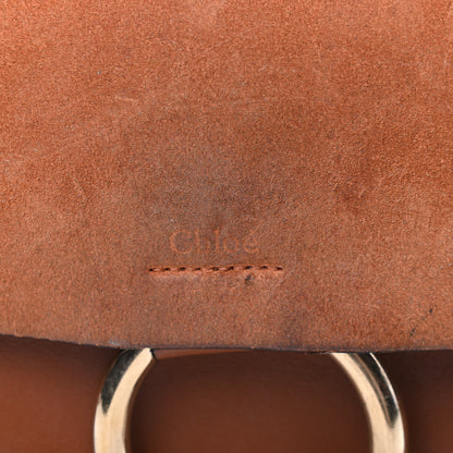Chloe Suede Calfskin Small Faye Shoulder Bag Tobacco 6 of 6