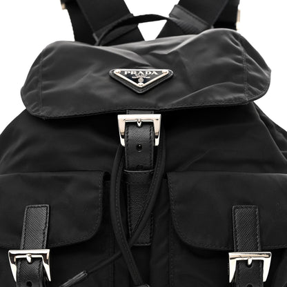 Prada Tessuto Nylon Saffiano Small Backpack Black 9 of 11