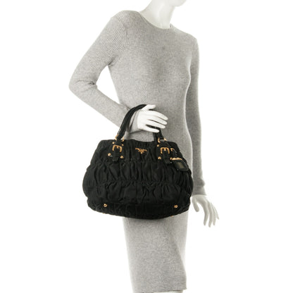 Prada Tessuto Nylon Gaufre Tote Nero Black 3 of 9