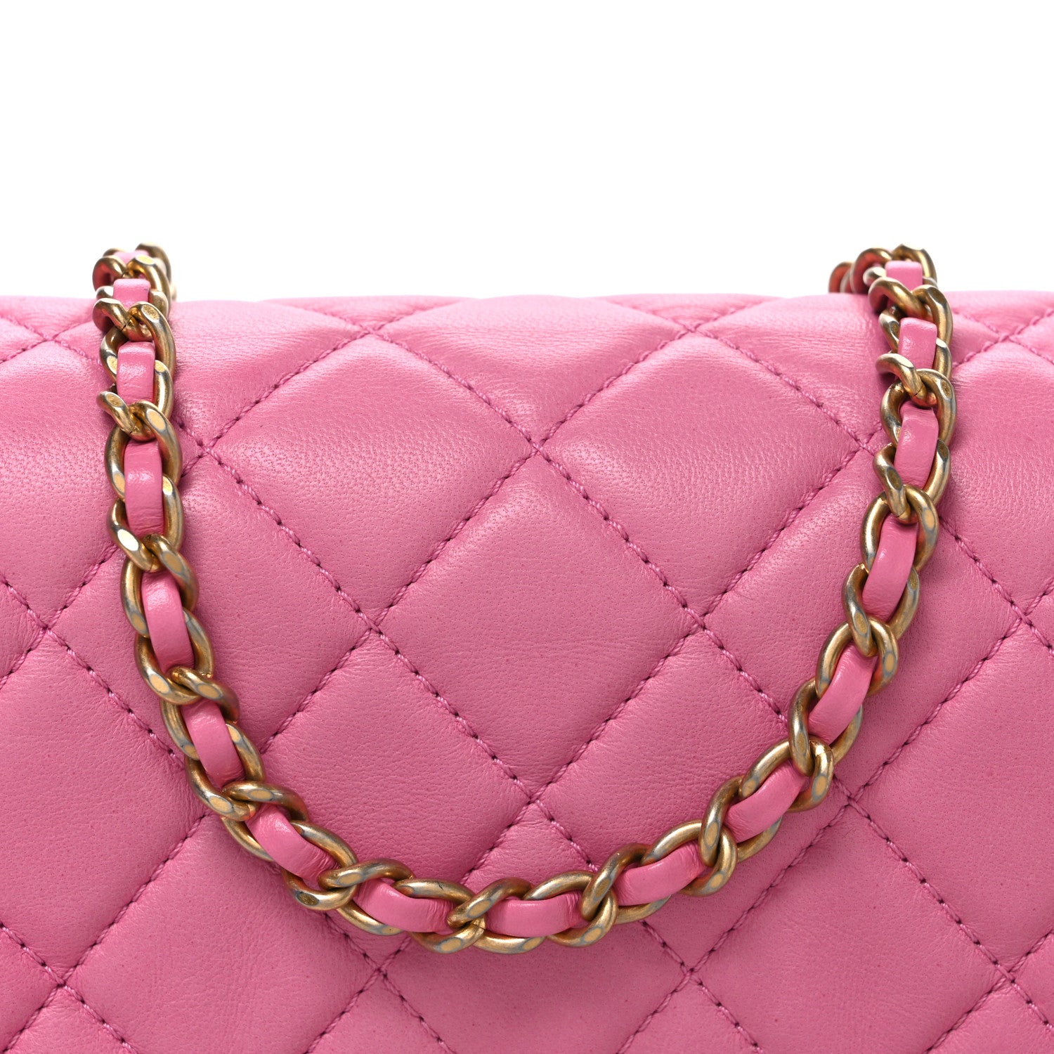 Chanel Lambskin Quilted Mini Pearl Crush Flap Pink 8 of 10