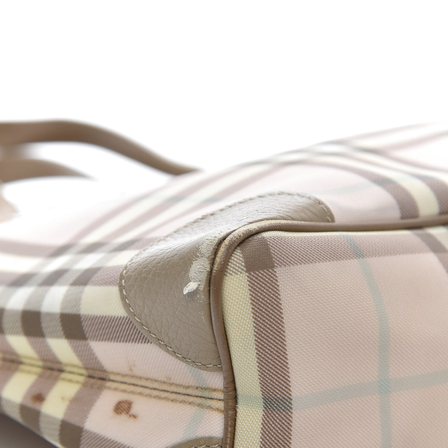 Candy Check Tote Pink Beige