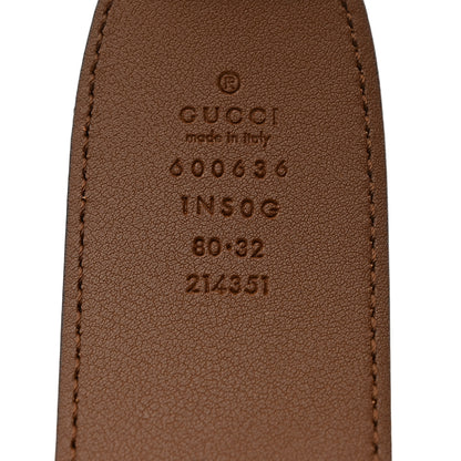 Gucci Efesto Leather Horsebit 25mm Belt 80 32 Brown Sugar 3 of 6