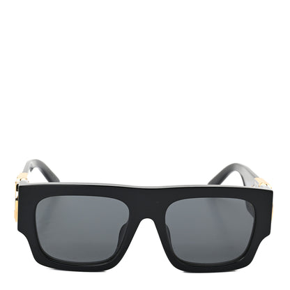 Louis Vuitton Acetate LV Link Square Sunglasses Z1478E Black 2 of 8