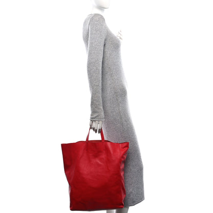 Celine Lambskin Vertical Cabas Red 2 of 10