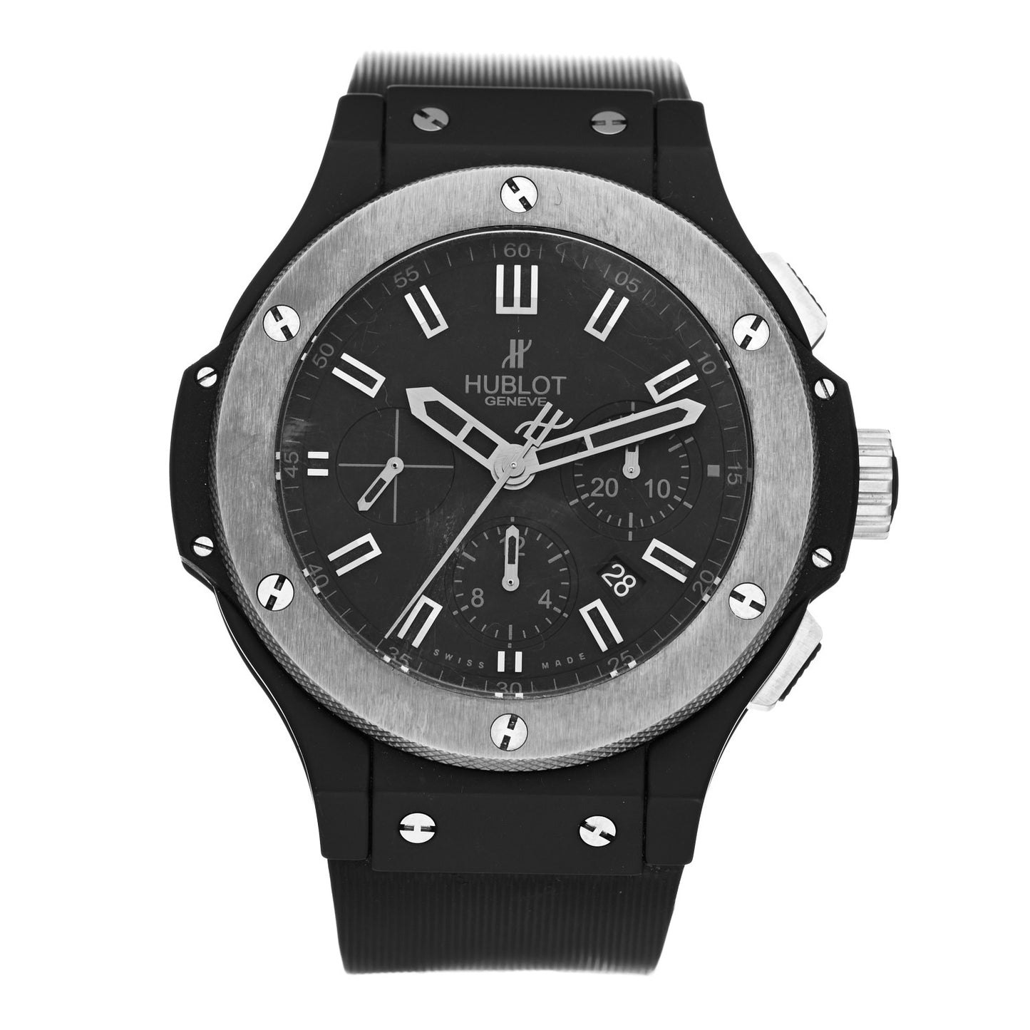 Ceramic Tungsten Rubber 44mm Big Bang Ice Bang Chronograph Automatic Watch Black 301.CK.1140.RX
