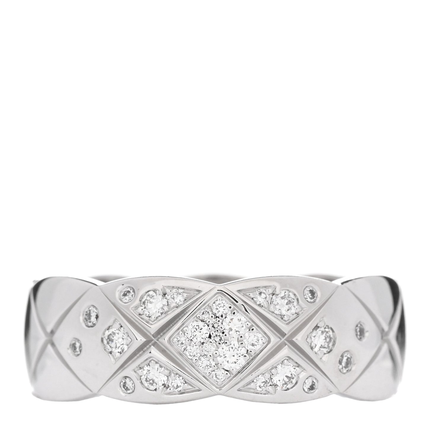 18K White Gold Diamond Small Coco Crush Ring 53 6.5