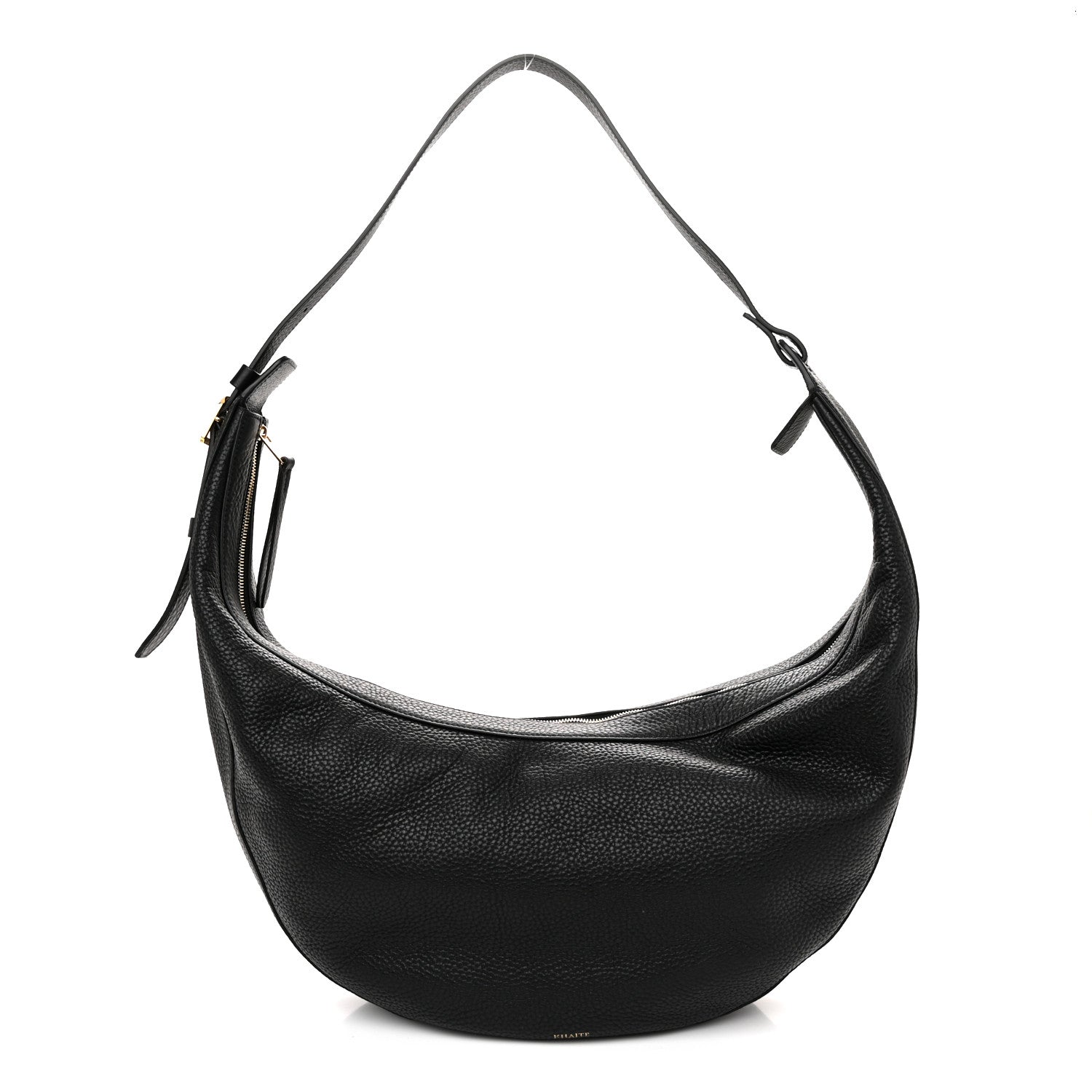Khaite Pebbled Calfskin Augustina Hobo Black 1 of 11