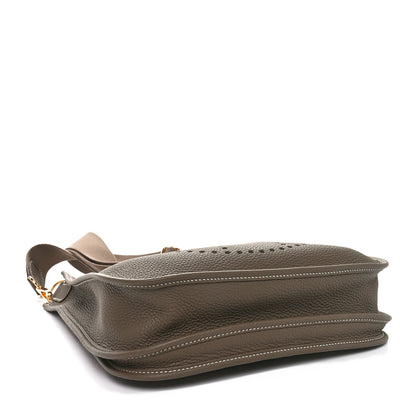 Hermes Taurillon Clemence Evelyne III PM Etoupe 4 of 10