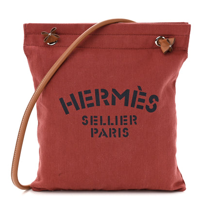 Hermes Canvas Swift Aline Grooming Bag Rouge H Gold 1 of 13