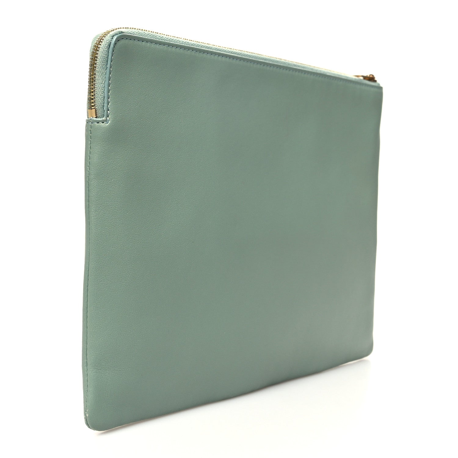 Celine Cloudy Lambskin Solo Zip Pouch Celadon 3 of 10