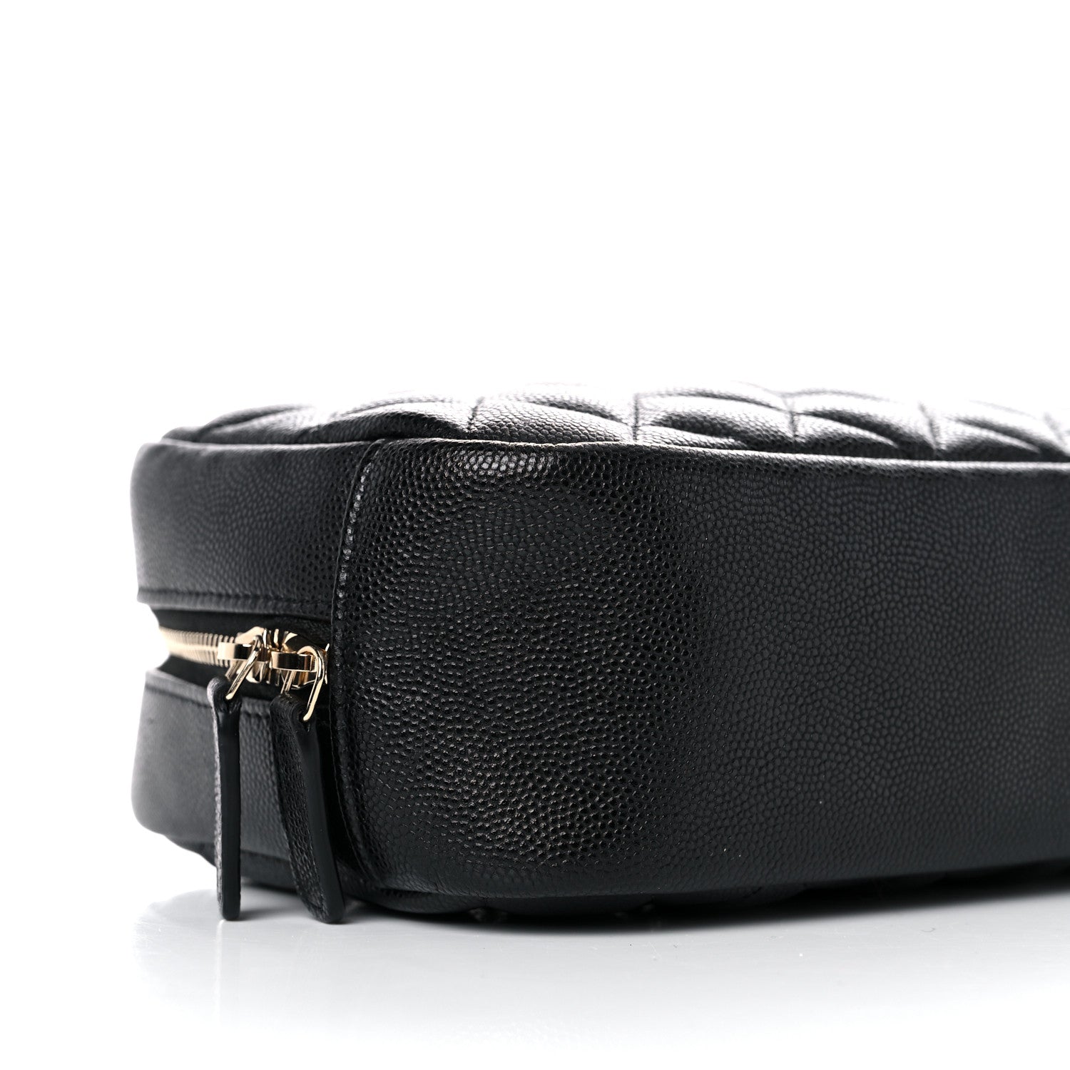 Chanel Caviar Quilted Curvy Pouch Cosmetic Case Black 8 of 10