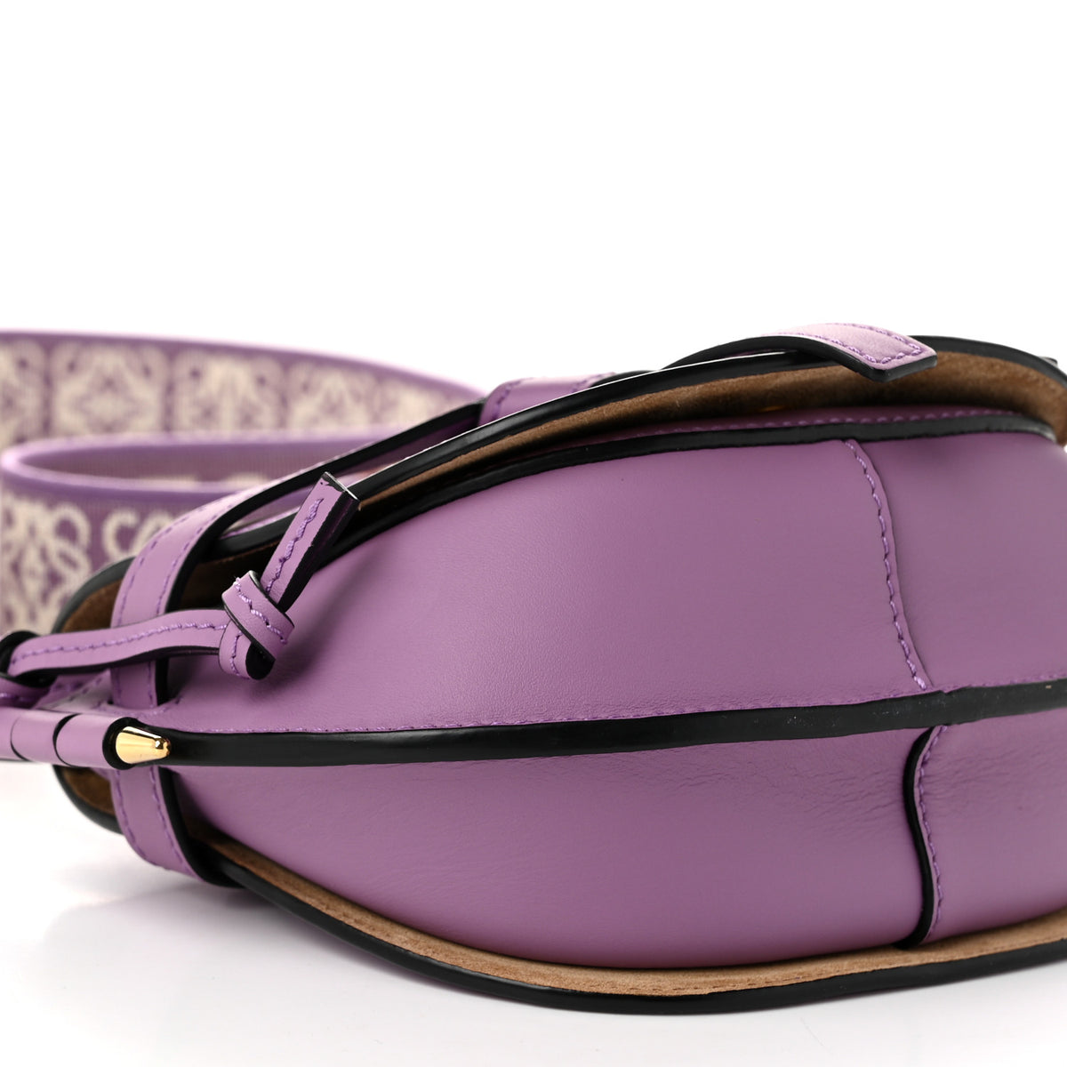 Calfskin Jacquard Mini Gate Dual Bag Guimauve