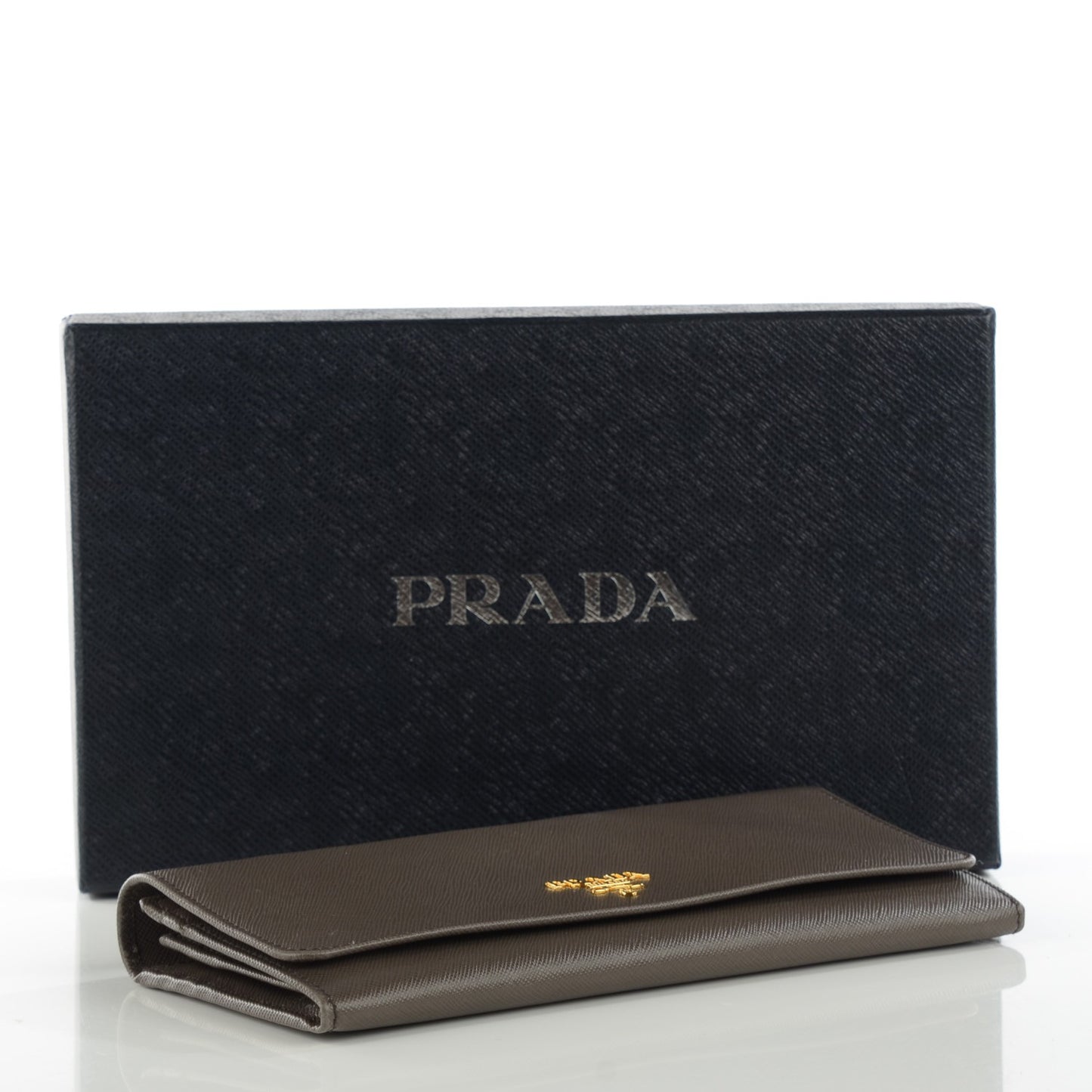 Saffiano Metal Oro Chain Wallet Grafite