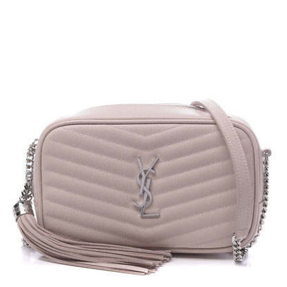 Saint Laurent Grain De Poudre Matelasse Monogram Mini Lou Camera Bag Marble Pink 1 of 11