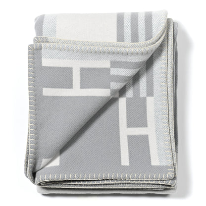 Hermes Wool Cashmere Ithaque Blanket Gris Perle 2 of 3