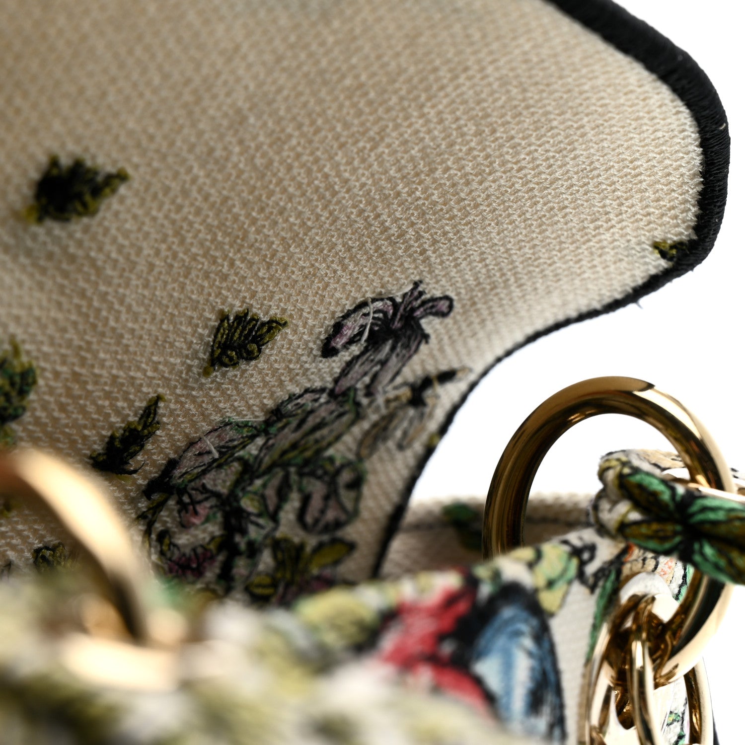 Christian Dior Canvas D-Constellation Embroidered Medium Lady D-Lite Latte Multicolor 21 of 24