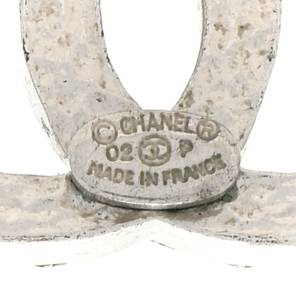Chanel Crystal CC Earrings Silver 4 of 4