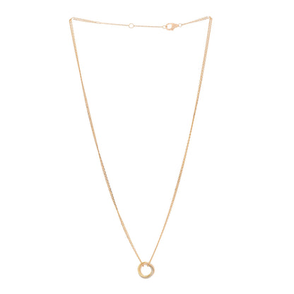 Cartier 18K Pink Yellow White Gold Trinity Double Chain Pendant Necklace 3 of 5