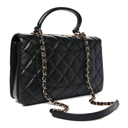 Chanel Lambskin Quilted Medium Trendy CC Flap Dual Handle Bag Black 3 of 12