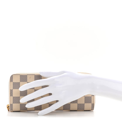 Louis Vuitton Damier Azur Clemence Wallet Rose Ballerine 2 of 8