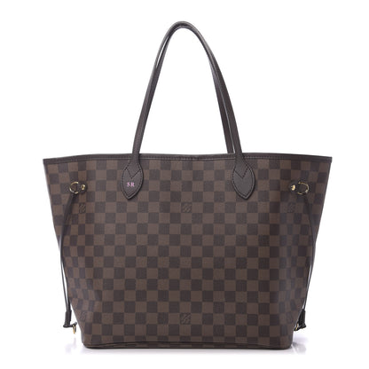Louis Vuitton Damier Ebene Neo Neverfull MM Rose Ballerine 1 of 11