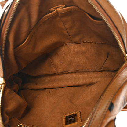 MCM Visetos Studded Shoulder Bag Cognac 5 of 8