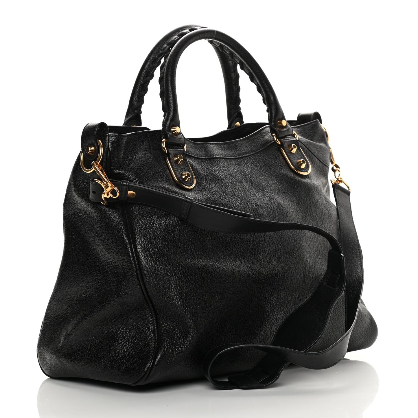 Chevre Gold Metallic Edge Hardware Velo Black