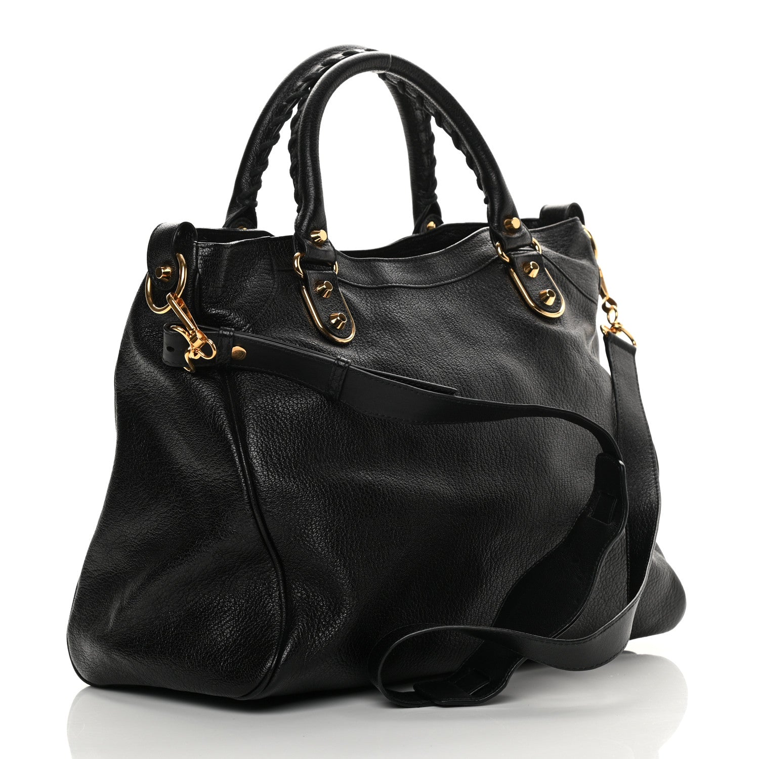 Balenciaga Chevre Gold Metallic Edge Hardware Velo Black 2 of 10