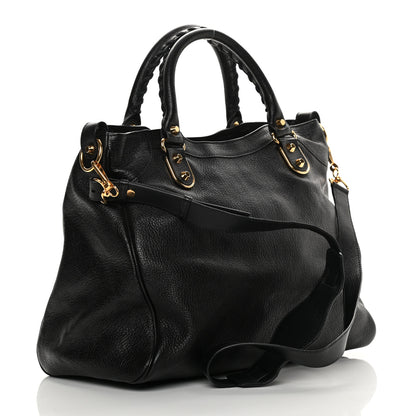 Balenciaga Chevre Gold Metallic Edge Hardware Velo Black 2 of 10