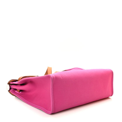 Hermes Vache Hunter Toile Herbag Zip 31 PM Magnolia Fauve 6 of 11