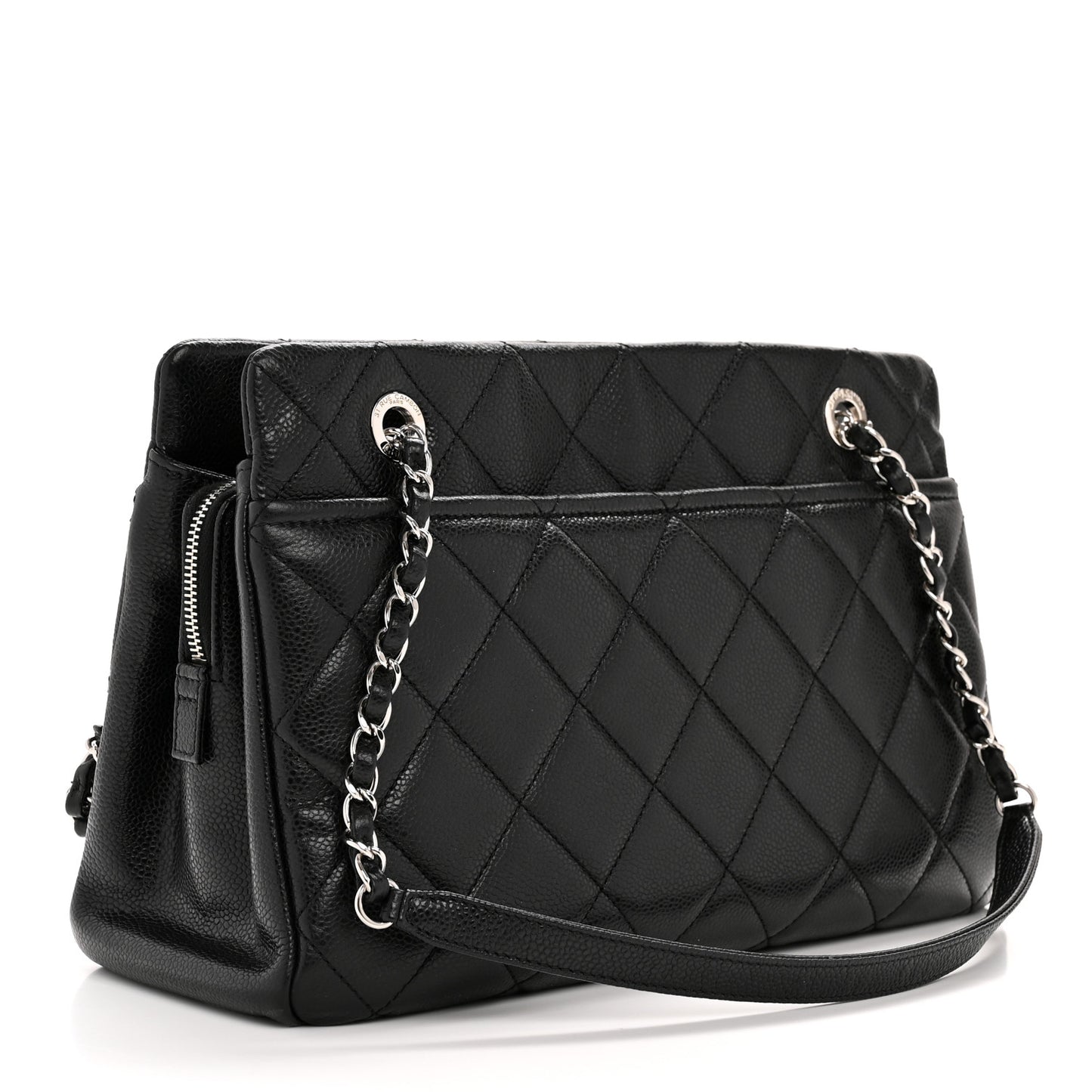 Caviar Quilted Timeless CC Soft Tote Black