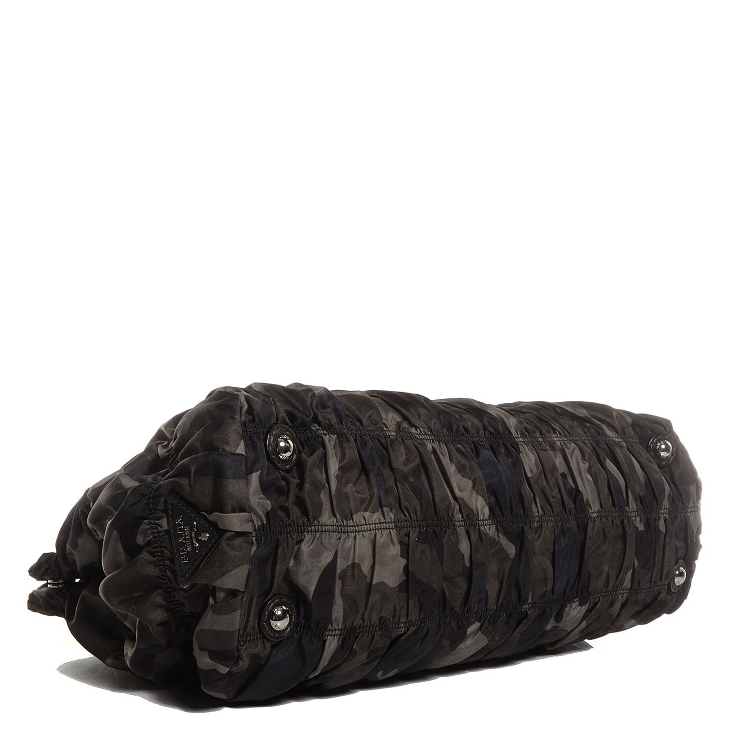 Tessuto Camouflage Gaufre Satchel Fumo