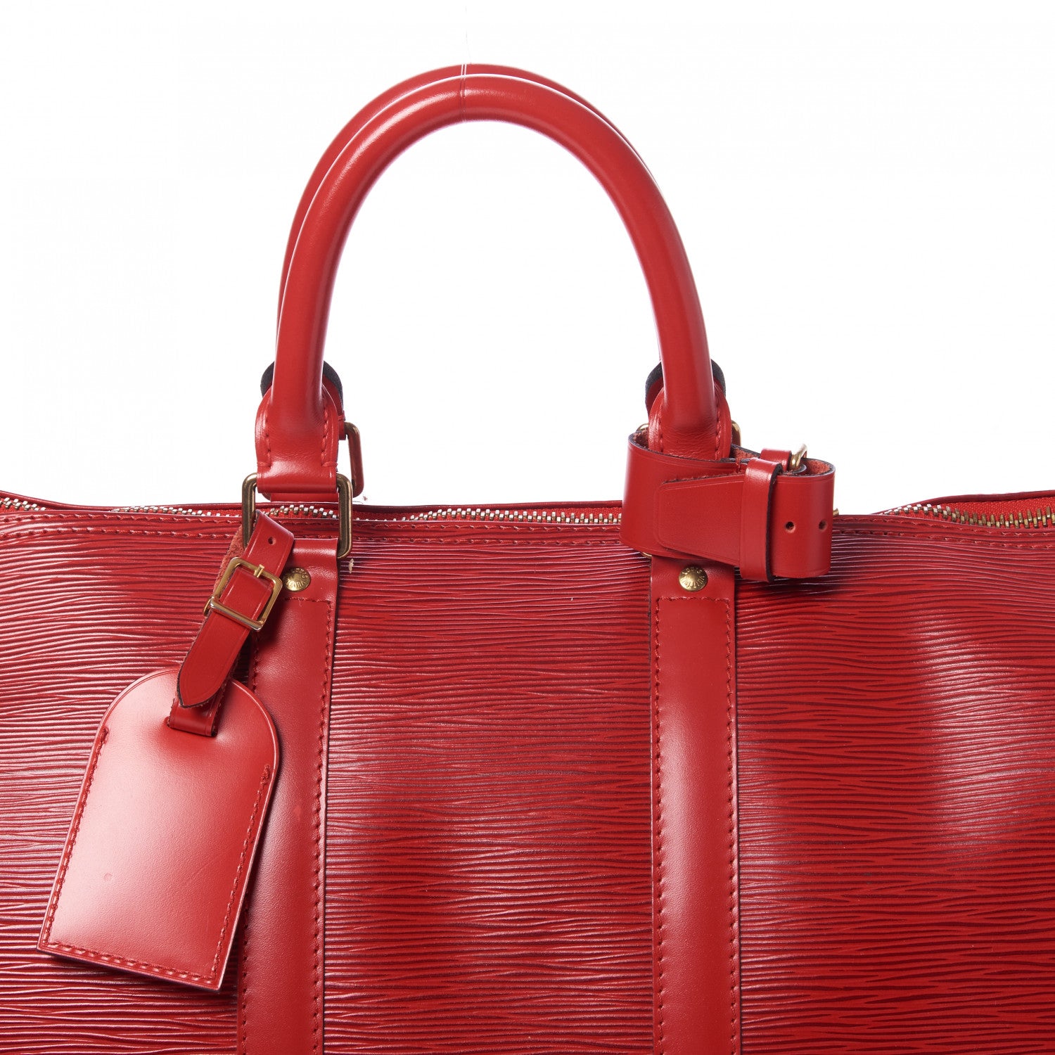 Louis Vuitton Epi Keepall 45 Castillan Red 6 of 9