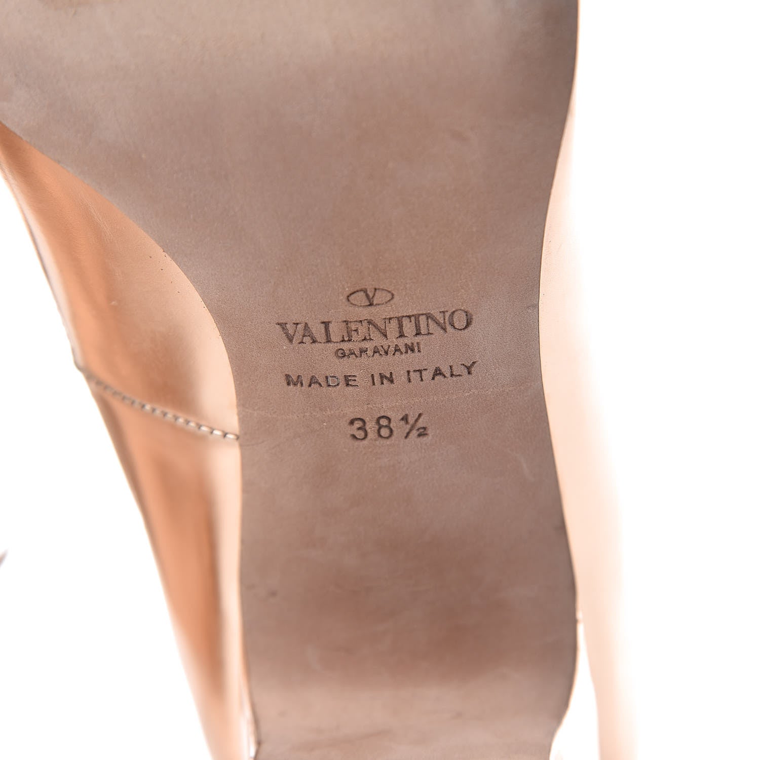 Valentino Garavani Metallic Nappa Tan-Go Mary Jane 60mm Pumps 38.5 Soft Noisette 7 of 14