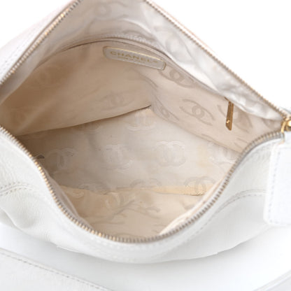 Chanel Calfskin CC Hobo White 5 of 15